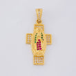 Dije Cruz Virgen del Cramen 3.5g / 1 1/4 in Oro Amarillo 18K