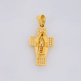 Dije Cruz Virgen del Cramen 3.5g / 1 1/4 in Oro Amarillo 18K