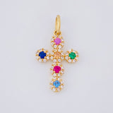 Thick Cross Pendant 1.3g / 1 in Yellow Gold 18K