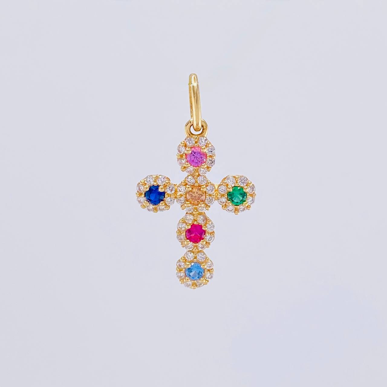 Thick Cross Pendant 1.3g / 1 in Yellow Gold 18K