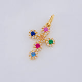 Thick Cross Pendant 1.3g / 1 in Yellow Gold 18K