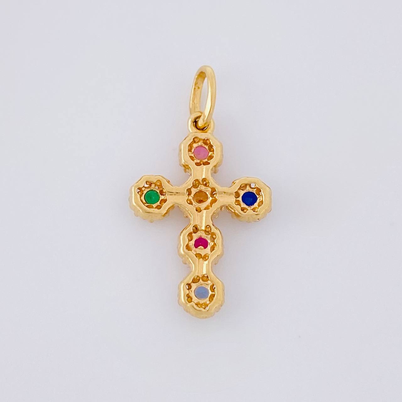 Thick Cross Pendant 1.3g / 1 in Yellow Gold 18K