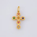 Thick Cross Pendant 1.3g / 1 in Yellow Gold 18K