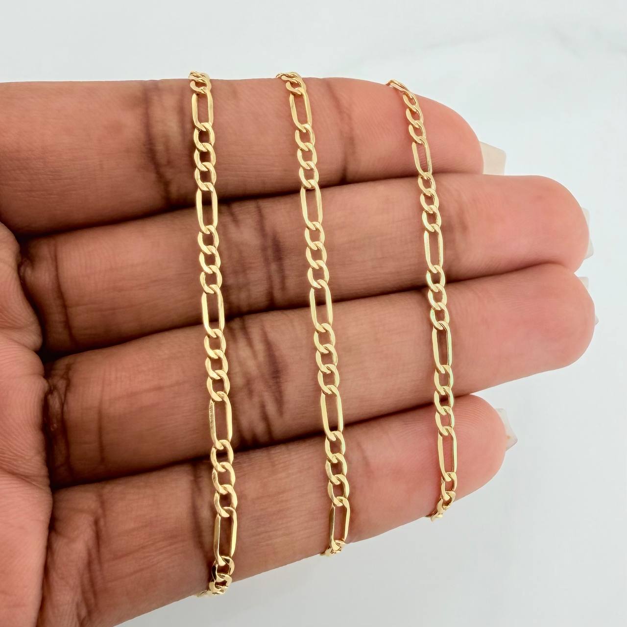 Cadena Figaro 3.2 g / 23 1/2 in / 2.56 mm Oro Amarillo 18K