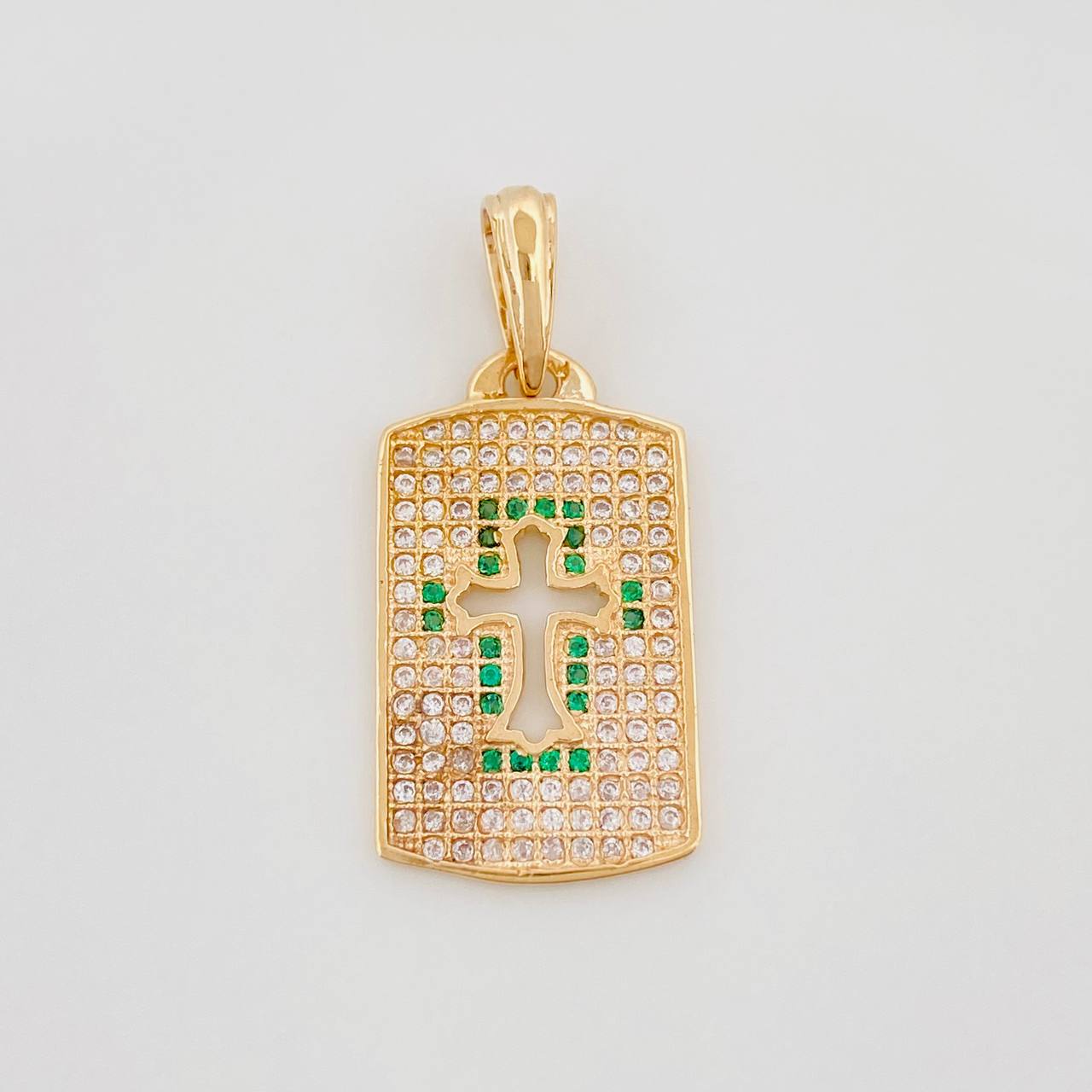 Dije Placa Cruz 2.95 g / 1 1/4 in Oro Amarillo 18K