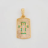 Dije Placa Cruz 2.95 g / 1 1/4 in Oro Amarillo 18K