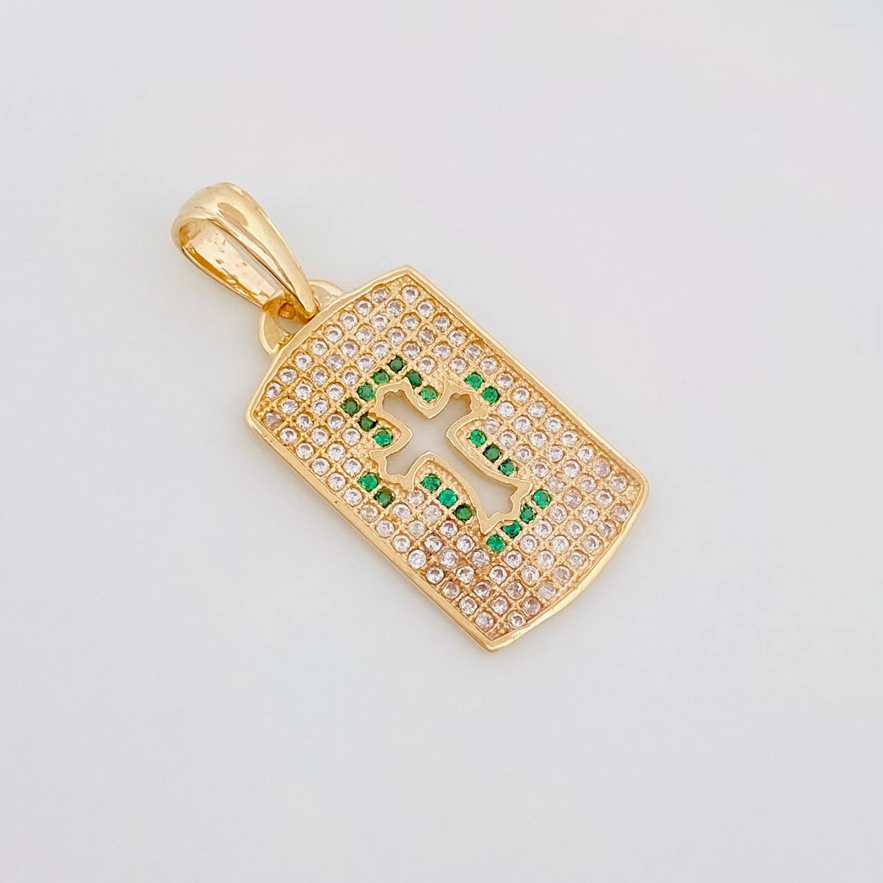 Dije Placa Cruz 2.95 g / 1 1/4 in Oro Amarillo 18K