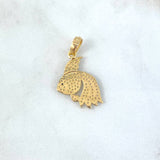 Dije Pez Bailarina 2.7gr / 3cm / Circones de Colores Oro Amarillo