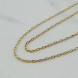 Paperclip Chain Diamond Cut 1.85 g / 17 3/4 in / 0.97 mm 18K Yellow Gold