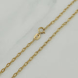 Paperclip Chain Diamond Cut 1.85 g / 17 3/4 in / 0.97 mm 18K Yellow Gold