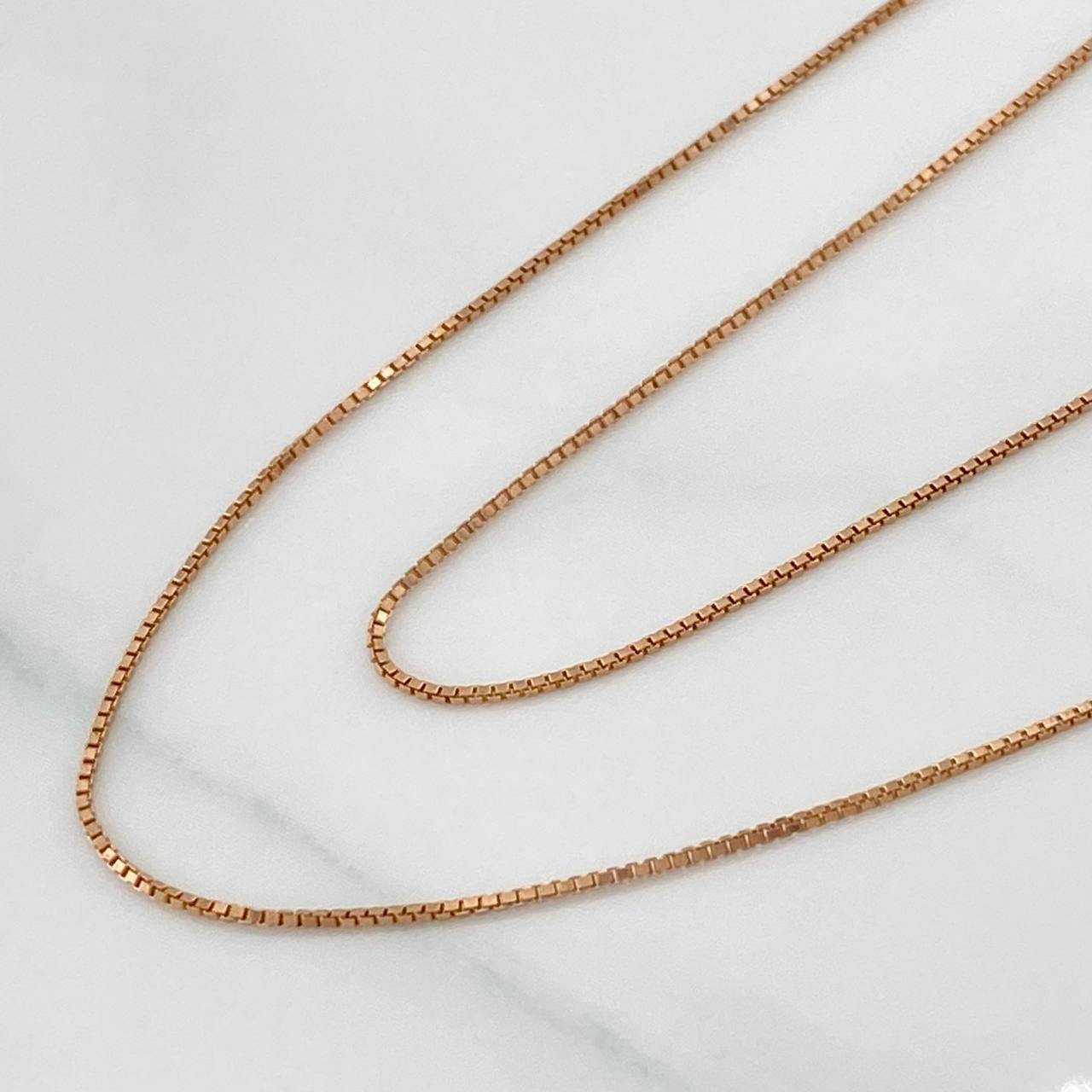 Cadena Veneciana 1.9 g / 20 in / 0.71 mm Oro Rosa 18K