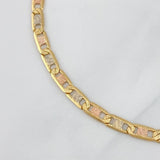 Flat Ladder Diamond Cut Anklet 7.3 g / 9 1/4 in / 3.85 mm Three Golds 18K