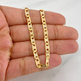 Flat Ladder Diamond Cut Anklet 7.3 g / 9 1/4 in / 3.85 mm Three Golds 18K