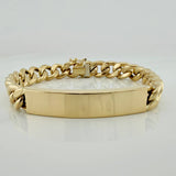 Pulso Cubano Placa 28.75 g / 8 1/2 in / 9.75 mm Oro Amarillo 18K