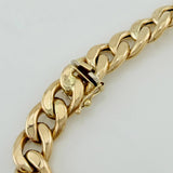 Pulso Cubano Placa 28.75 g / 8 1/2 in / 9.75 mm Oro Amarillo 18K