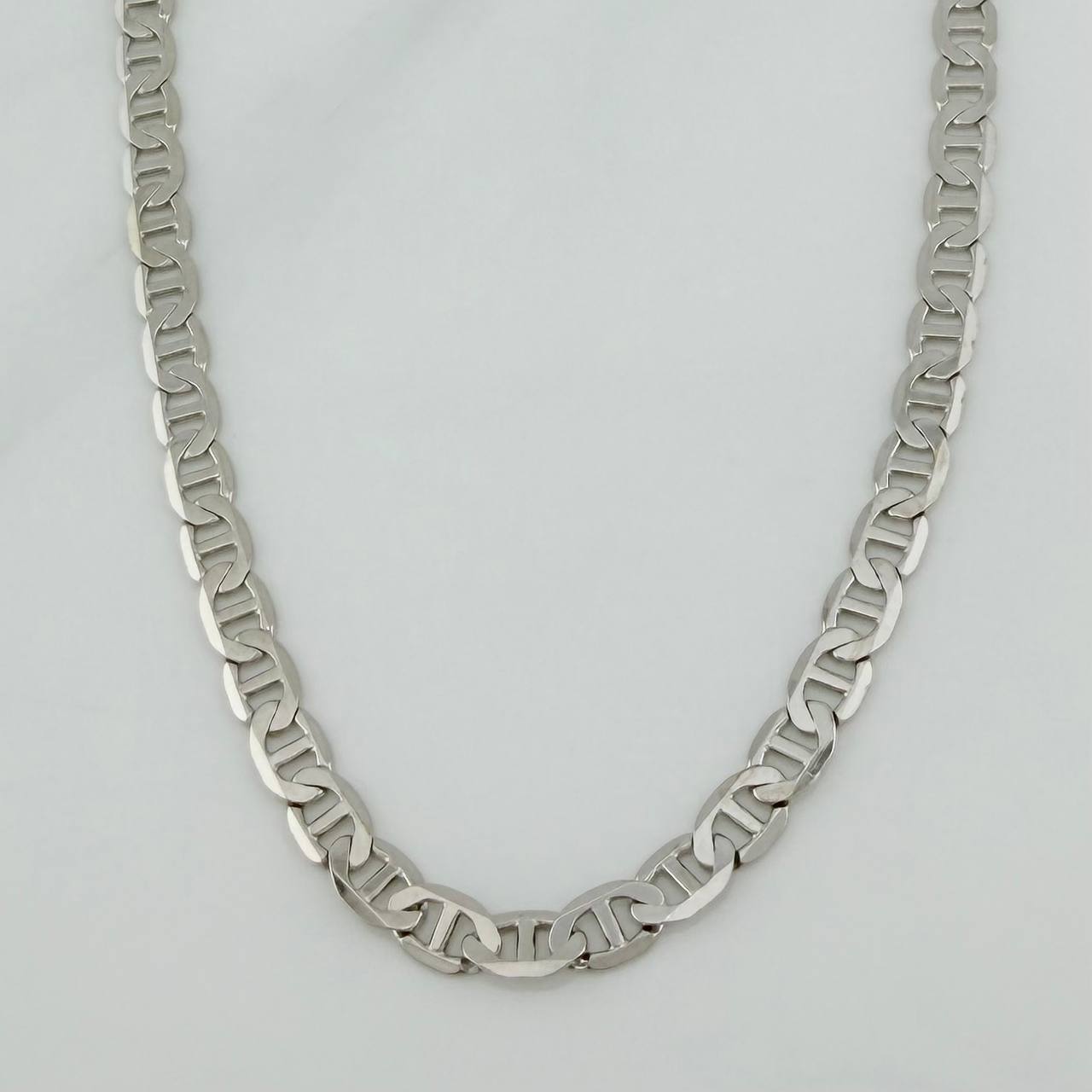 Cadena Escalera Plana 13.65 g / 23 3/4 in / 3.5 mm Oro Blanco 18K