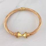 Pulso Entrelazado 12.55 g / 6 3/4 in / 4.5 mm Dos Oros Amarillo Rosa 18K