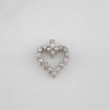 Dije Corazon 1.4 g / 1/2 in Oro Blanco 18K