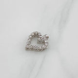 Dije Corazon 1.4 g / 1/2 in Oro Blanco 18K