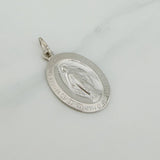 Miraculous Virgin Pendant 6.75 g / 1 1/2 in 18K White Gold