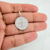 Saint Benedict Pendant 2.45 g / 1 in 18K White Gold