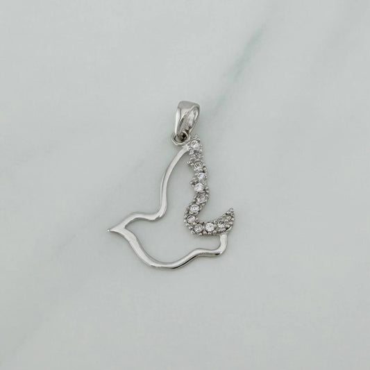 Dije Paloma 0.85 g / 1 in Oro Blanco 18K