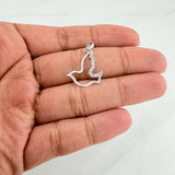 Dove Pendant 0.85 g / 1 in 18K White Gold