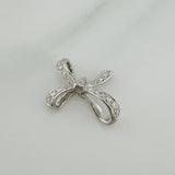 Bow Pendant 2.35 g / 3/4 in 18K White Gold