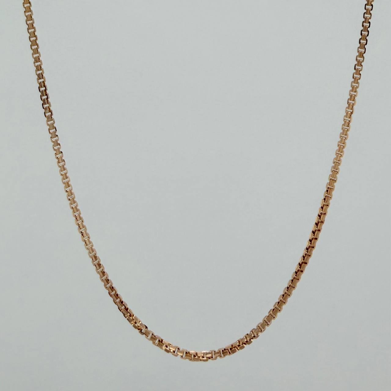 Venetian Chain 6.05 g / 24 in / 1.3 mm Two-Tone White Rose 18K