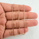 Venetian Chain 6.05 g / 24 in / 1.3 mm Two-Tone White Rose 18K