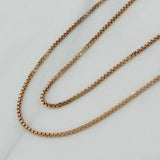 Venetian Chain 6.05 g / 24 in / 1.3 mm Two-Tone White Rose 18K