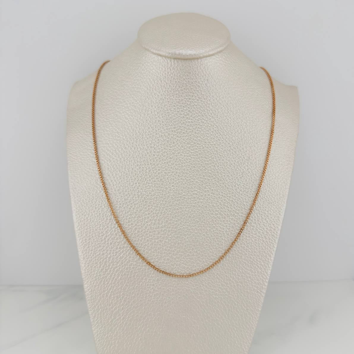 Venetian Chain 6.05 g / 24 in / 1.3 mm Two-Tone White Rose 18K