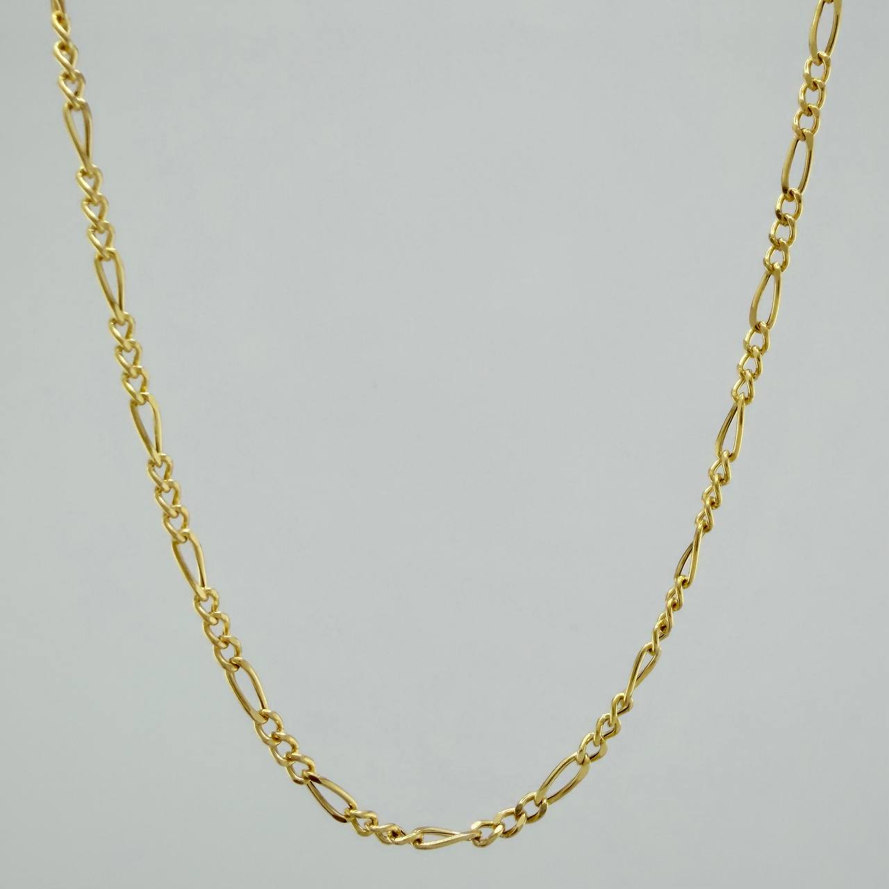 Cadena Figaro 3.1 g / 19 3/4 in / 2.26 mm Oro Amarillo 18K