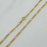 Cadena Figaro 3.1 g / 19 3/4 in / 2.26 mm Oro Amarillo 18K