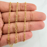 Cadena Figaro 3.1 g / 19 3/4 in / 2.26 mm Oro Amarillo 18K