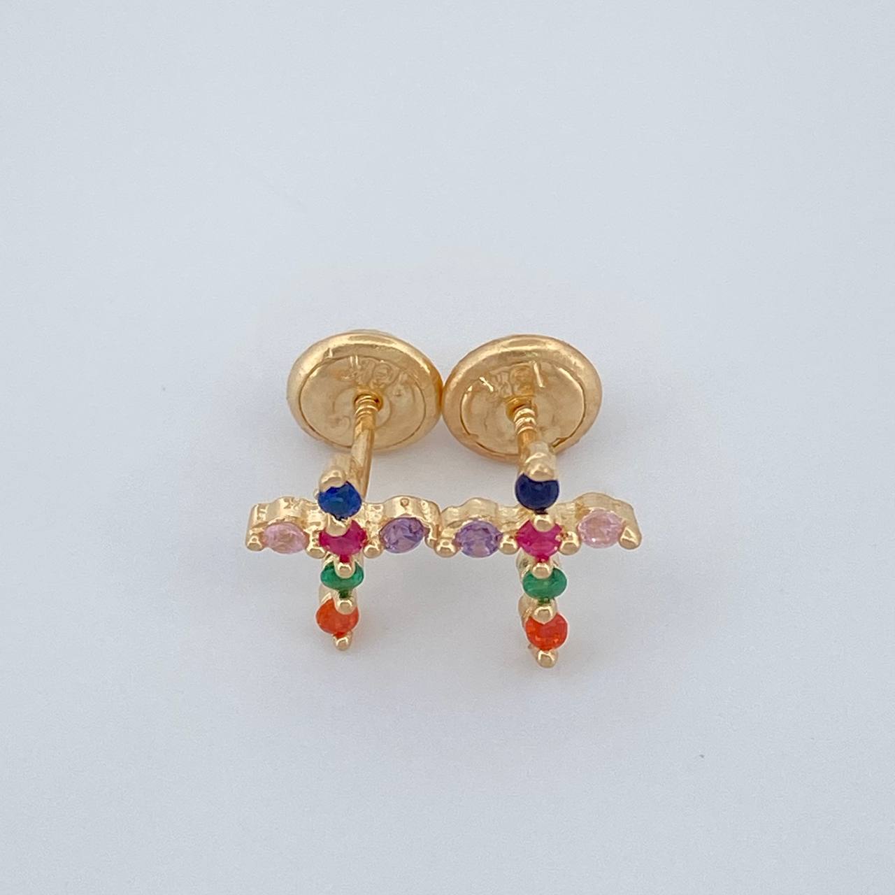 Topos Cruz 0.85gr / 8.7mm Oro Amarillo 18K %