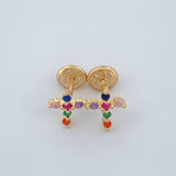 Topos Cruz 0.85gr / 8.7mm Oro Amarillo 18K %