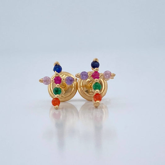 Topos Cruz 0.85gr / 8.7mm Oro Amarillo 18K %