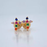 Topos Cruz 0.85gr / 8.7mm Oro Amarillo 18K %