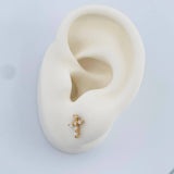 Topos Cruz 0.85gr / 8.4mm Oro Amarillo 18K %