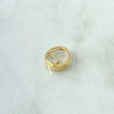 Dije Rectangulo En Aro 1.25 g / 1,3 cm Oro Amarillo 18K Nac.Esp.