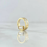 Dije Rectangulo En Aro 1.25 g / 1,3 cm Oro Amarillo 18K Nac.Esp.