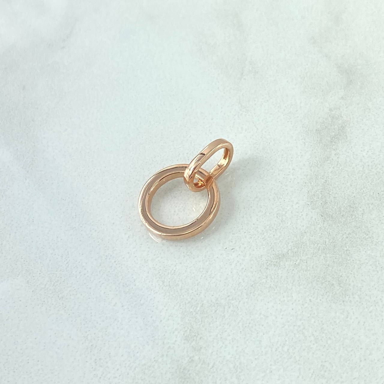Dije Aro 1.1gr / 1.6cm / Liso Oro Rosa 18K *