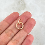 Dije Aro 1.1gr / 1.6cm / Liso Oro Rosa 18K *