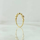 Bezel Sphere Ring 1.65gr / Size 6 / White Zircons 18K Yellow Gold ©