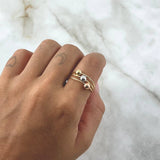 Orion Belt Ring 2.45gr / T8 / Three 18K Golds ©