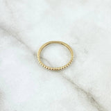 Anillo Mitad Esfera 1.1gr / T7 1/4 / Oro Amarillo 18K