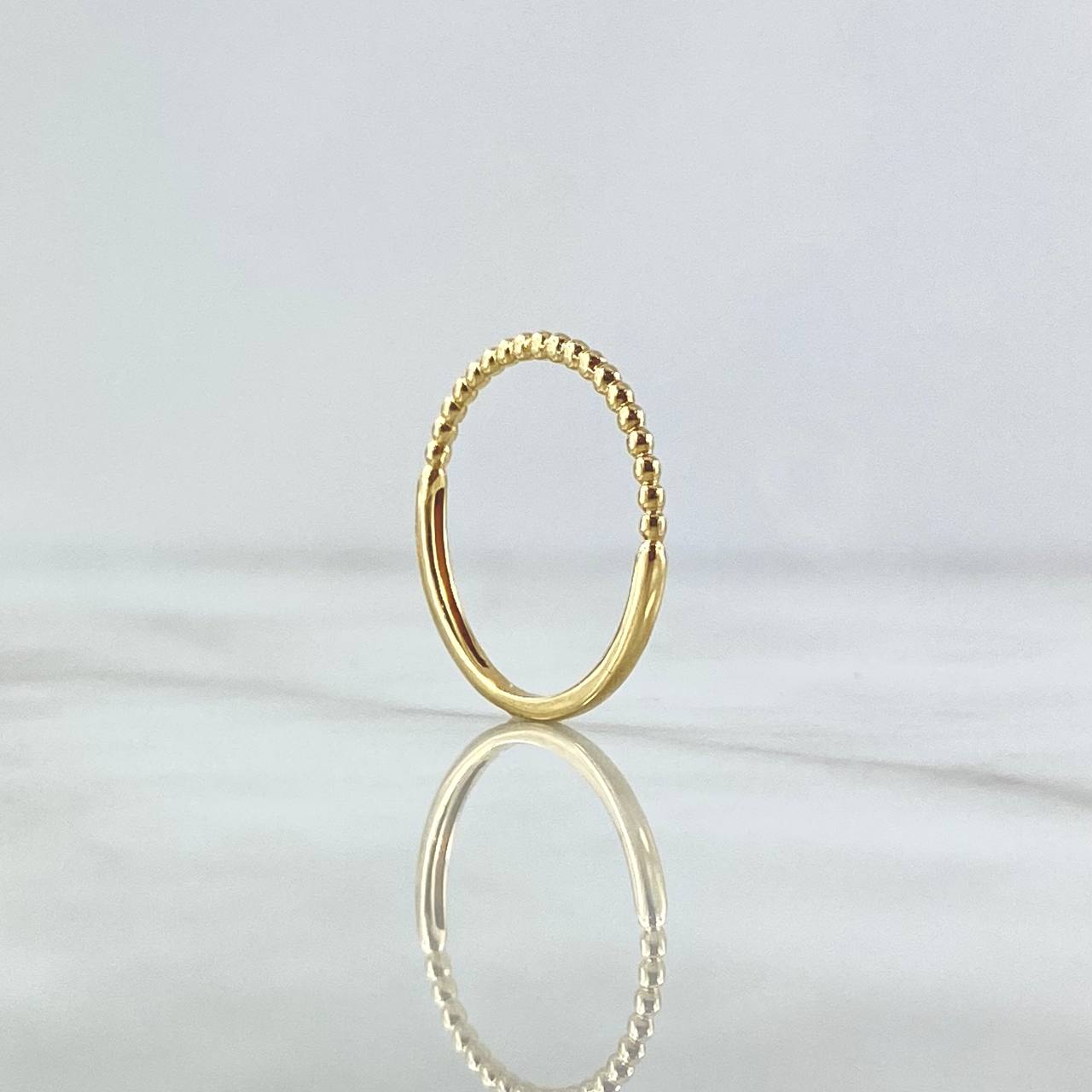 Anillo Mitad Esfera 1.1gr / T7 1/4 / Oro Amarillo 18K