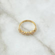 Thick Churumbela Ring 2.25gr / Size 6 1/2 / White Zircons 18K Yellow Gold
