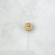 Charm Skull In Hoop 1.1gr / 1cm / White And Green Zircons 18K Yellow Gold ©